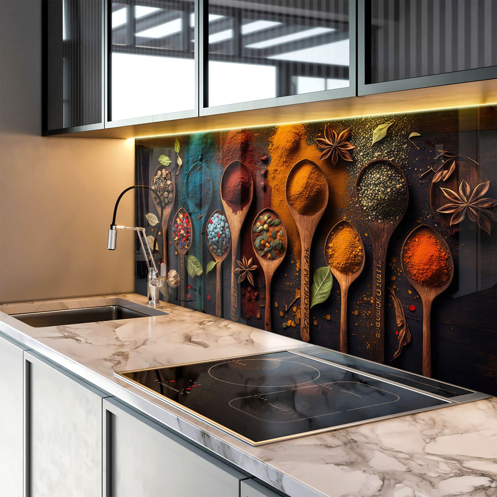 Spicewood Elegance - Glass Kitchen Backsplash-BacksplashArtworks
