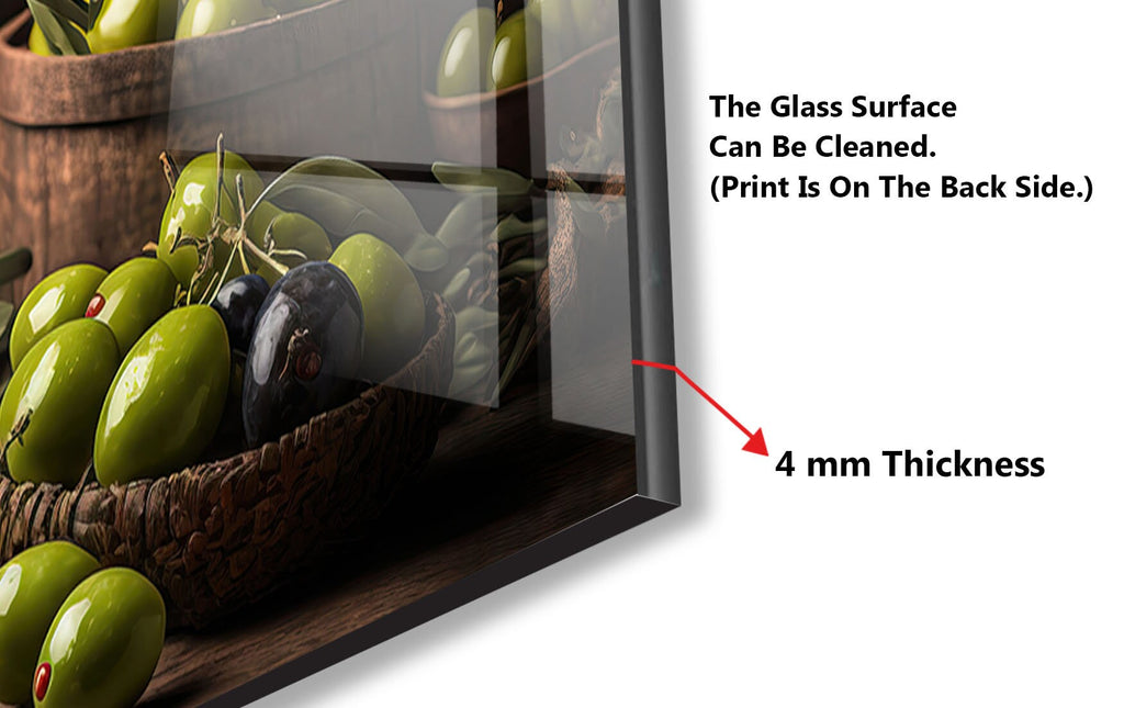 Olive Oil Glass Kitchen Backsplash – Elegant Olive & Oil Design-BacksplashArtworks