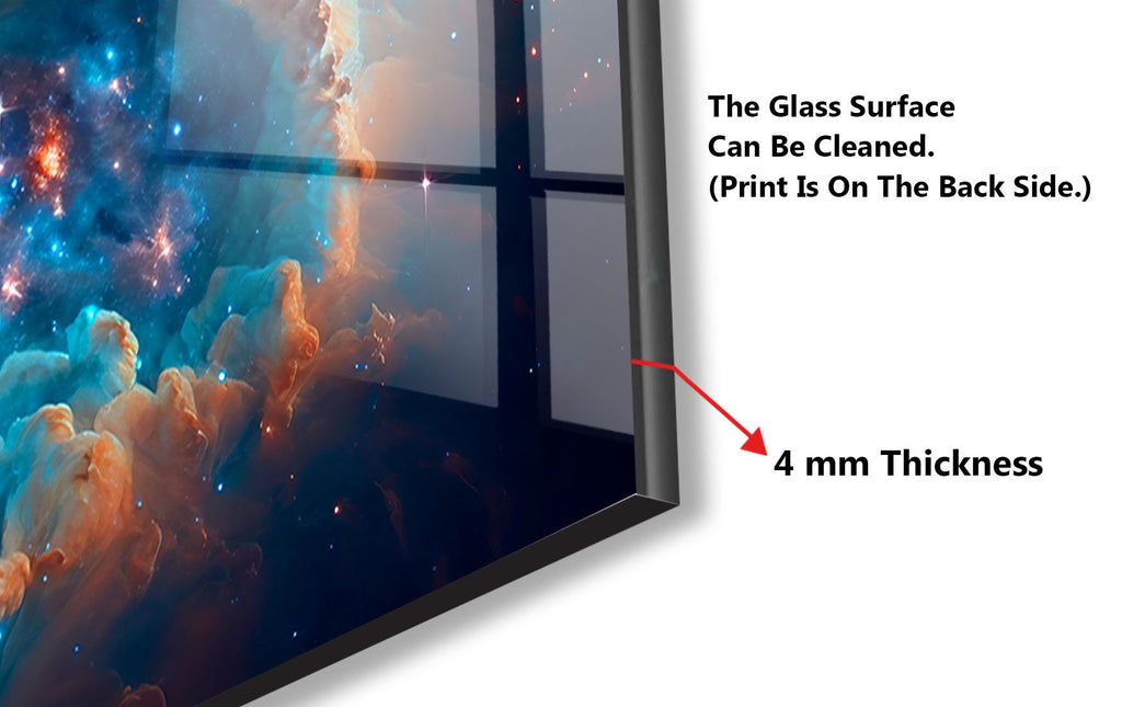 Cosmic Nebula Glass Kitchen Backsplash – Vibrant Galaxy Design-BacksplashArtworks