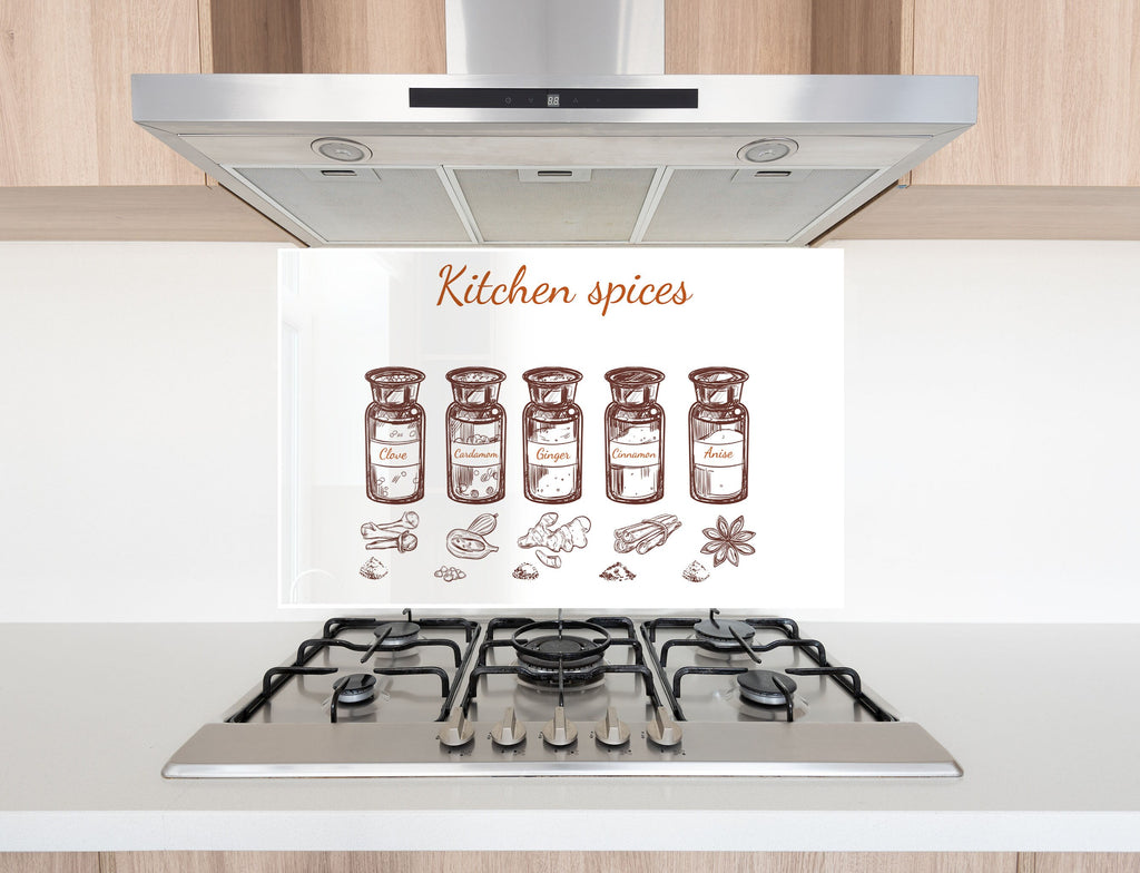 Spice Apothecary - Glass Kitchen Backsplash-BacksplashArtworks