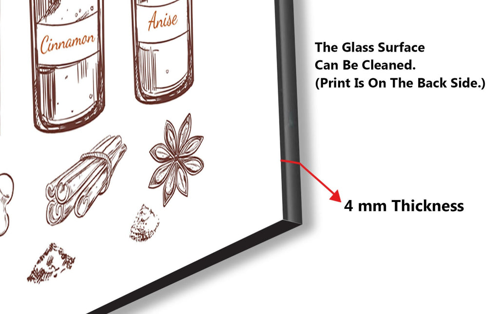 Spice Apothecary - Glass Kitchen Backsplash-BacksplashArtworks