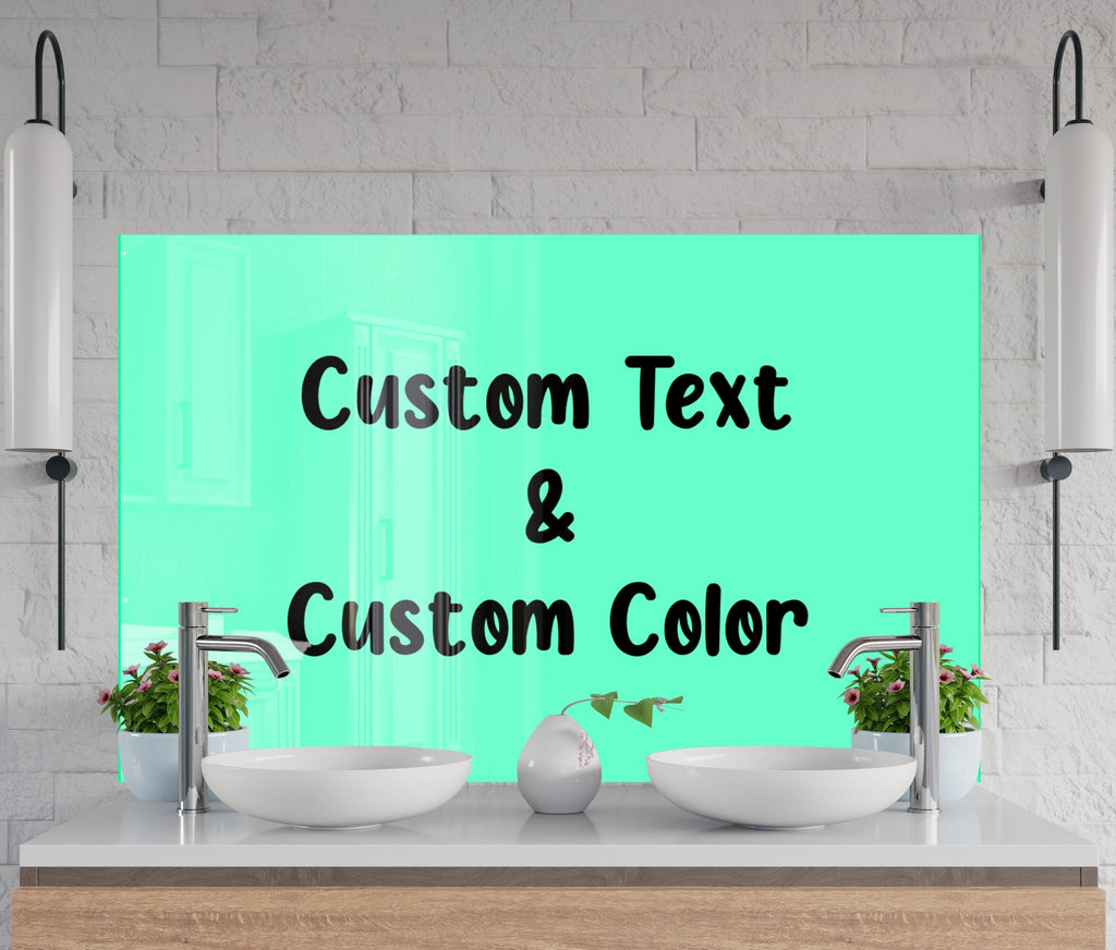 Tempered Glass Custom Text Backsplash-BacksplashArtworks