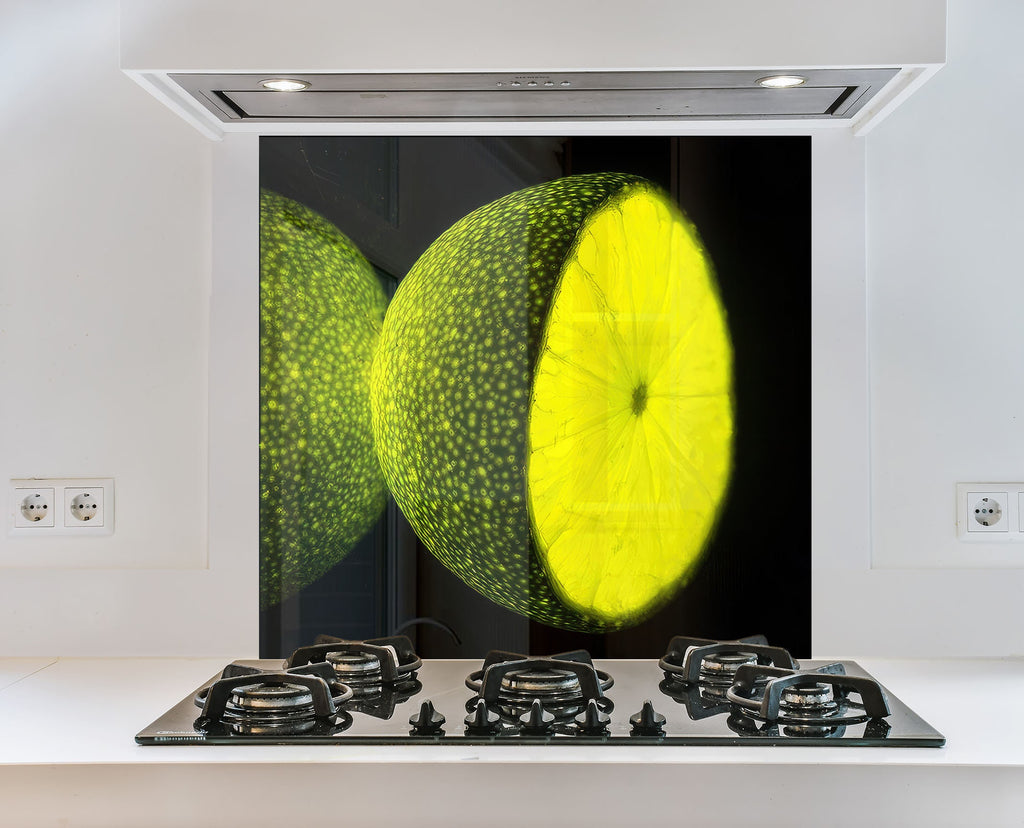 Zesty Lime Glass Kitchen Backsplash – Fresh Citrus Burst Design-BacksplashArtworks