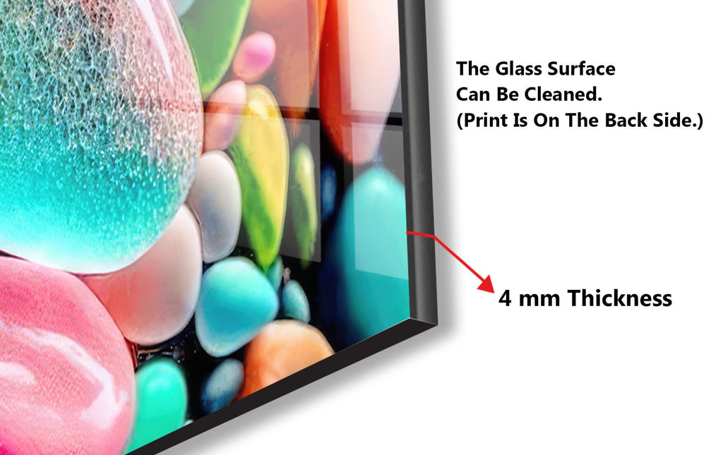 Colorful Zen Stones - Glass Bathroom Backsplash-BacksplashArtworks