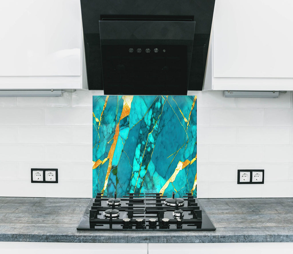 Abstract Tempered Glass Backsplash-BacksplashArtworks