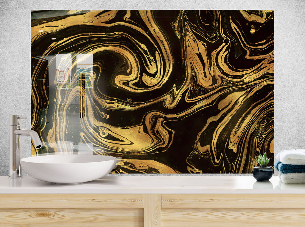 Abstract Tempered Glass Backsplash-BacksplashArtworks