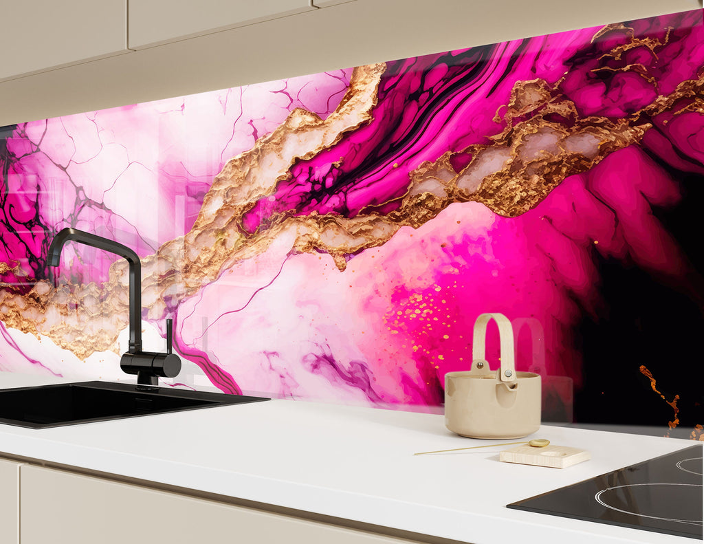 Abstract Tempered Glass Backsplash-BacksplashArtworks