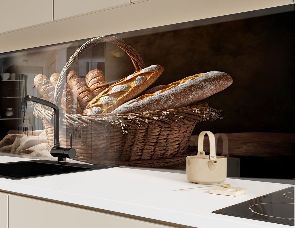 French Bakery - Glass Kitchen Backsplash-BacksplashArtworks
