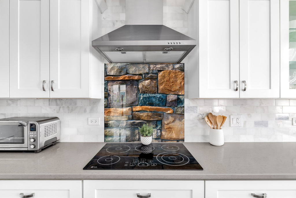 Zen Spa Stones Tempered Glass Backsplash-BacksplashArtworks