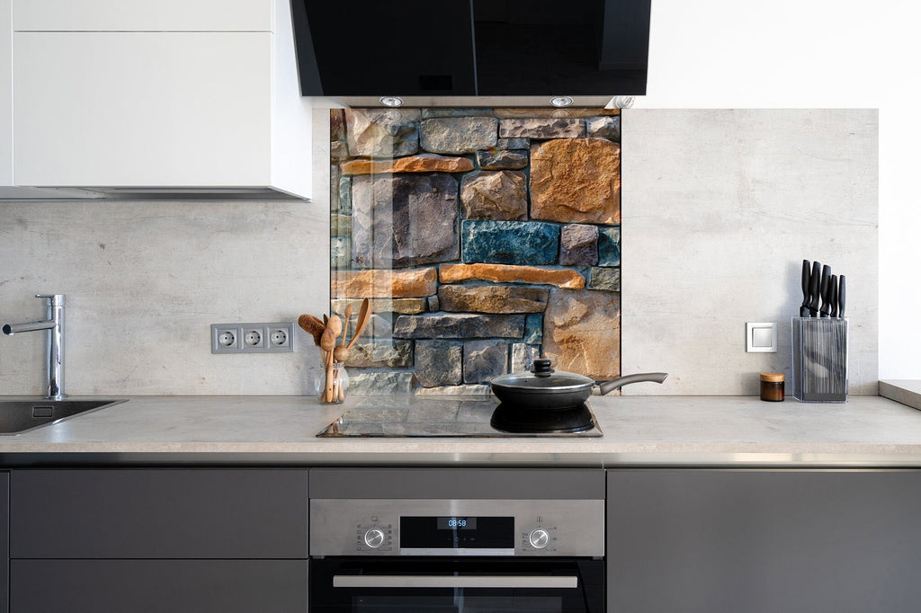Zen Spa Stones Tempered Glass Backsplash-BacksplashArtworks