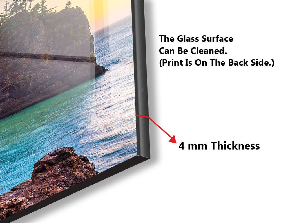 Rocky Coastal Sunset View Wall Art – Glass Backsplash-BacksplashArtworks
