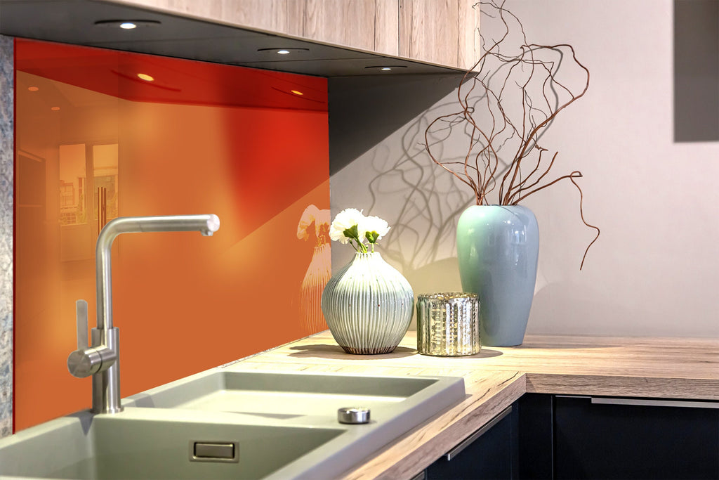 Red Brown - Tempered Glass Kitchen Backsplash-BacksplashArtworks