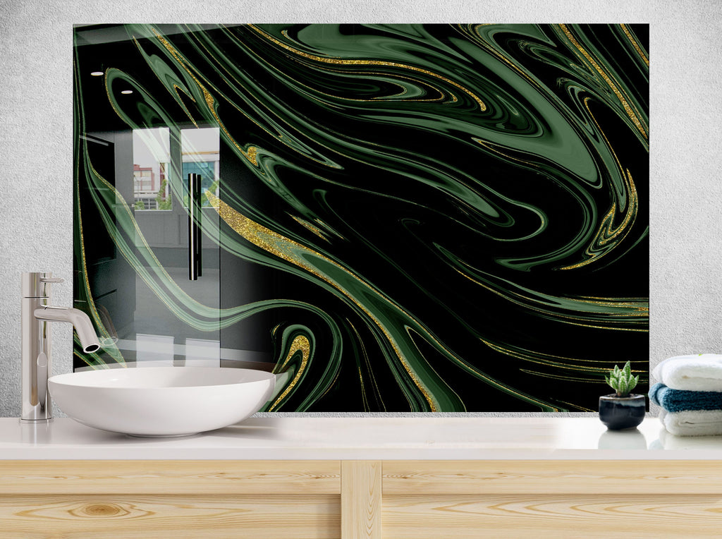 Abstract Tempered Glass Backsplash-BacksplashArtworks