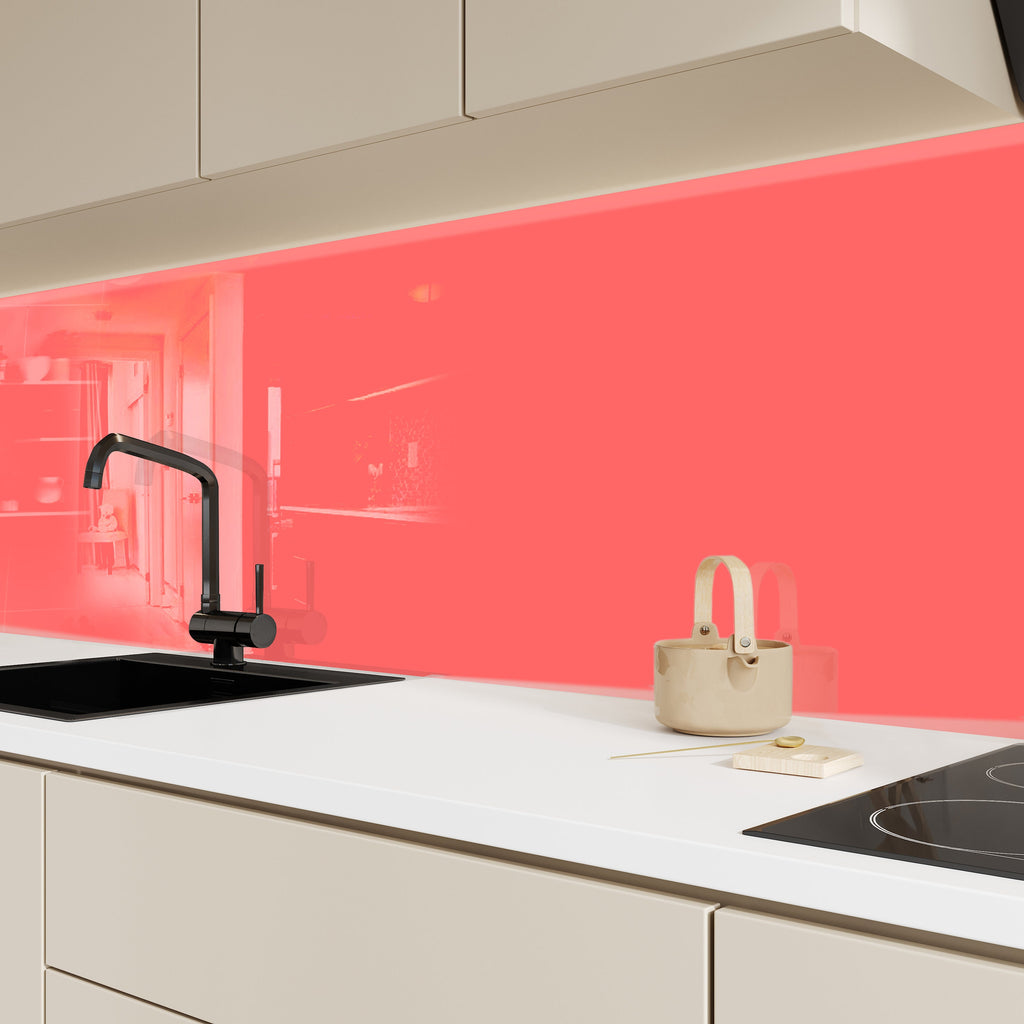 Tropical Pink - Tempered Glass Backsplash-BacksplashArtworks