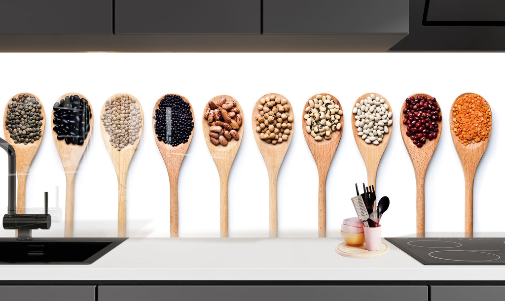 Spices & Herbs Harmony - Tempered Glass Kitchen Backsplash-BacksplashArtworks