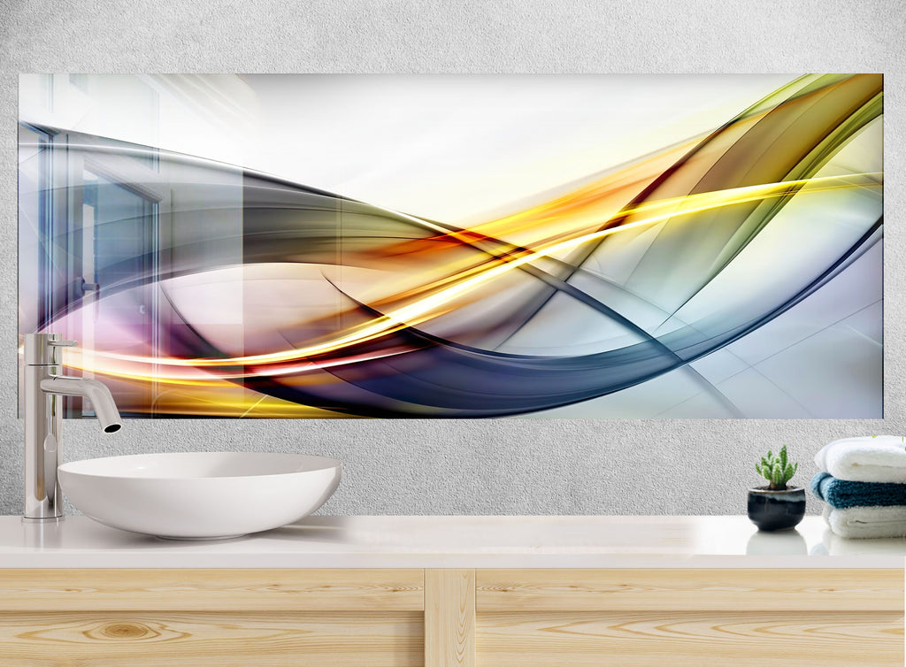 Abstract Tempered Glass Backsplash-BacksplashArtworks