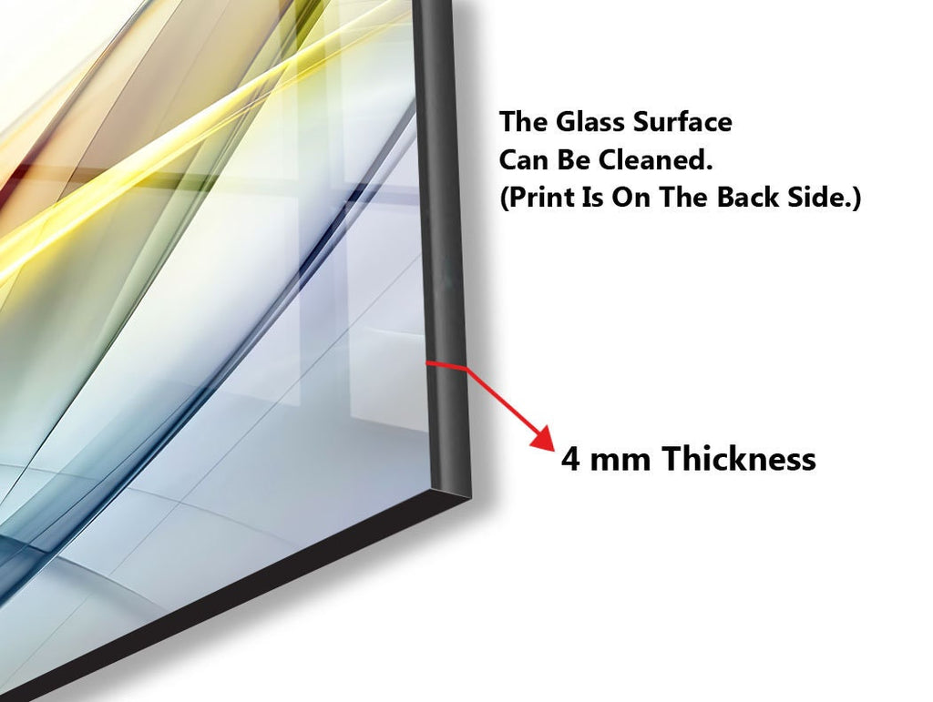 Abstract Tempered Glass Backsplash-BacksplashArtworks