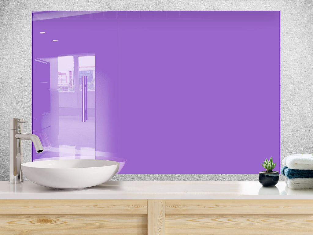 Twilight Violet - Tempered Glass Kitchen Backsplash-BacksplashArtworks