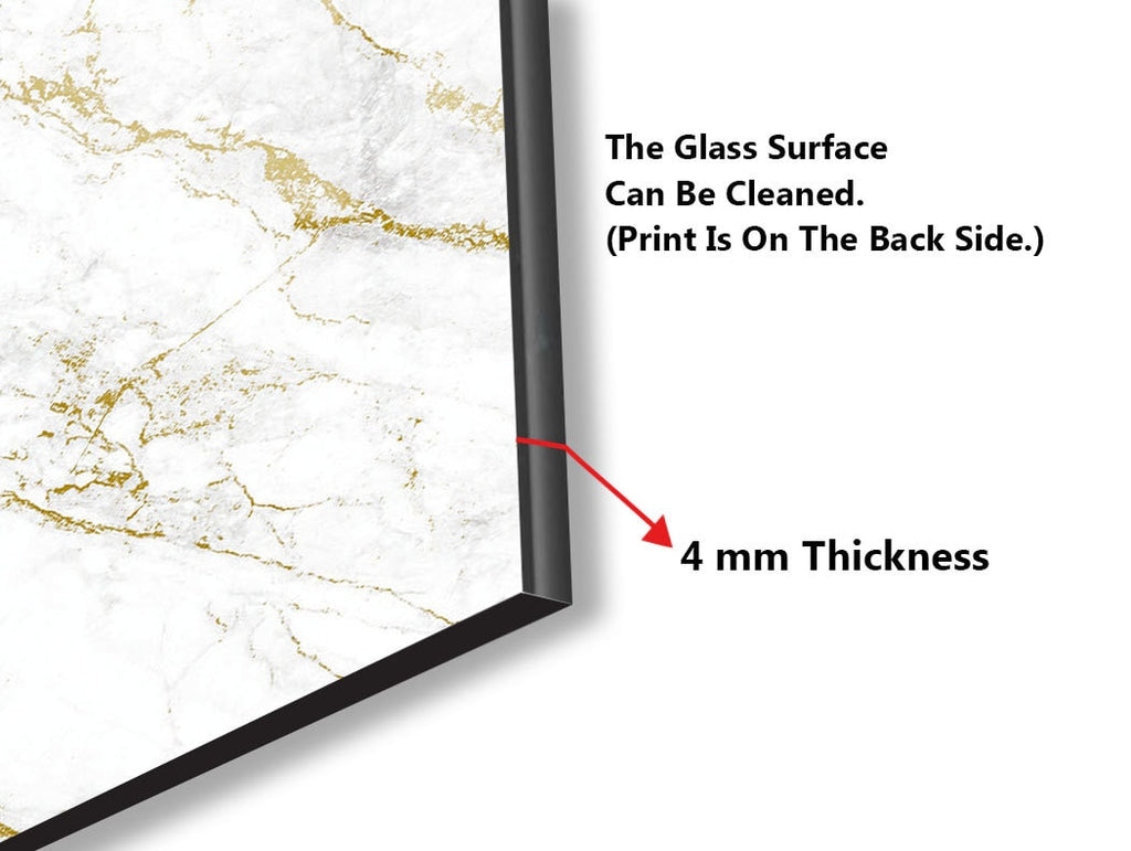 Gold Vein Marble - Glass Bathroom Backsplash-BacksplashArtworks