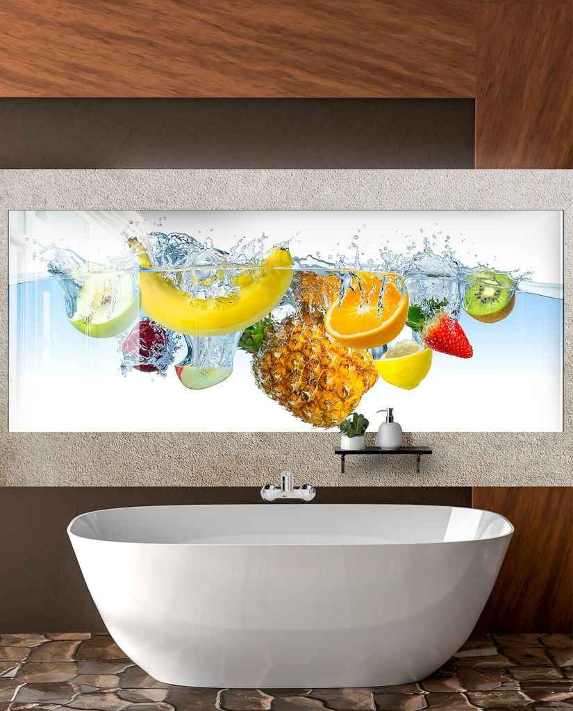 Fresh Fruit Splash Glass Kitchen Backsplash – Vibrant Tropical Design-BacksplashArtworks