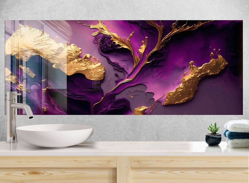Abstract Tempered Glass Backsplash-BacksplashArtworks