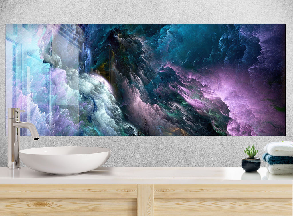 Abstract Tempered Glass Backsplash-BacksplashArtworks