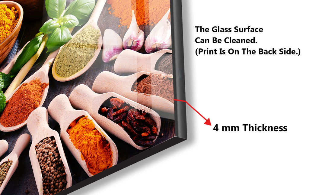 Spice Essence - Glass Kitchen Backsplash-BacksplashArtworks