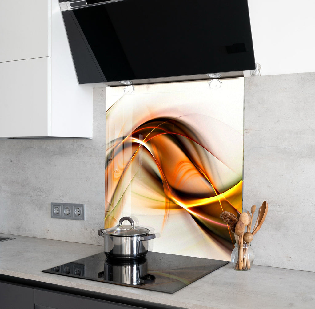 Abstract Tempered Glass Backsplash-BacksplashArtworks