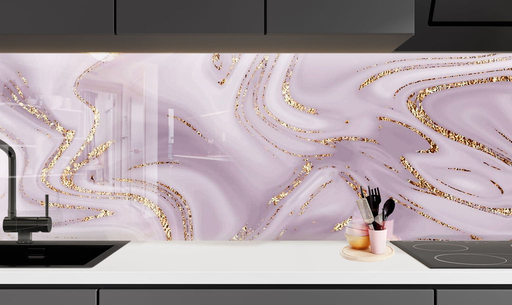 Abstract Tempered Glass Backsplash-BacksplashArtworks