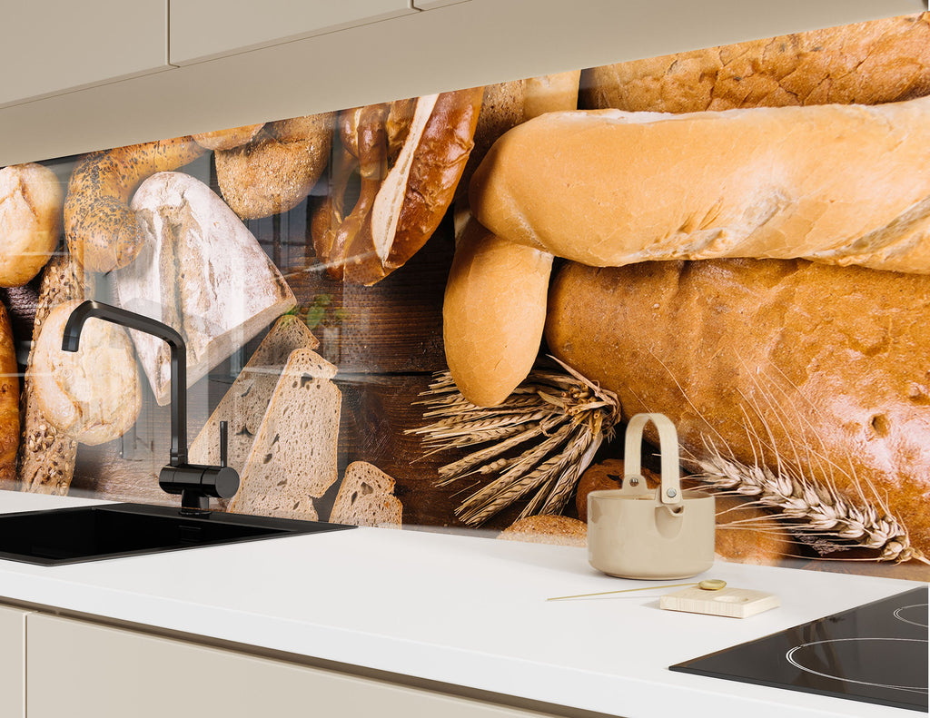Artisan Bread - Glass Kitchen Backsplash-BacksplashArtworks