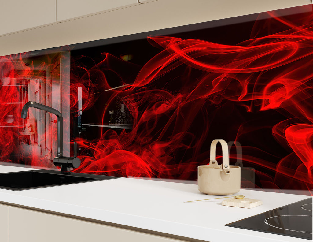 Abstract Tempered Glass Backsplash-BacksplashArtworks