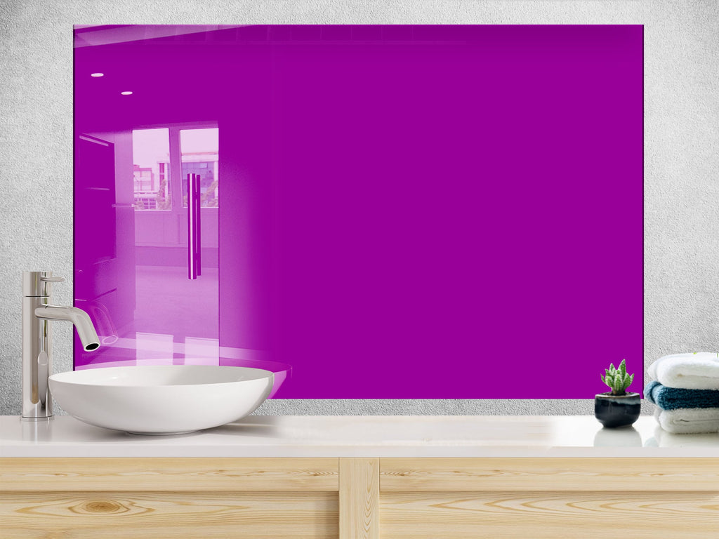 Deep Violet - Tempered Glass Kitchen Backsplash-BacksplashArtworks