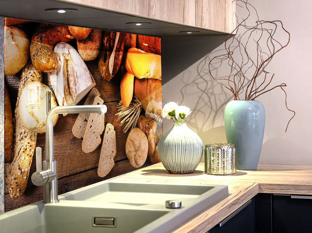 Artisan Bread - Glass Kitchen Backsplash-BacksplashArtworks