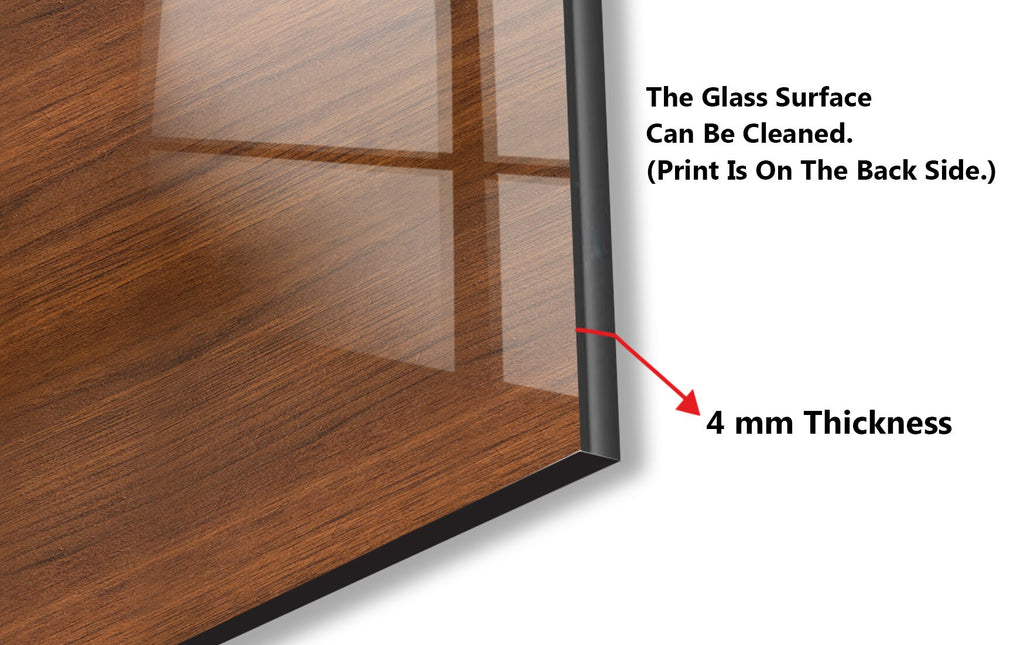 Classic Wood Grain - Glass Kitchen Backsplash-BacksplashArtworks