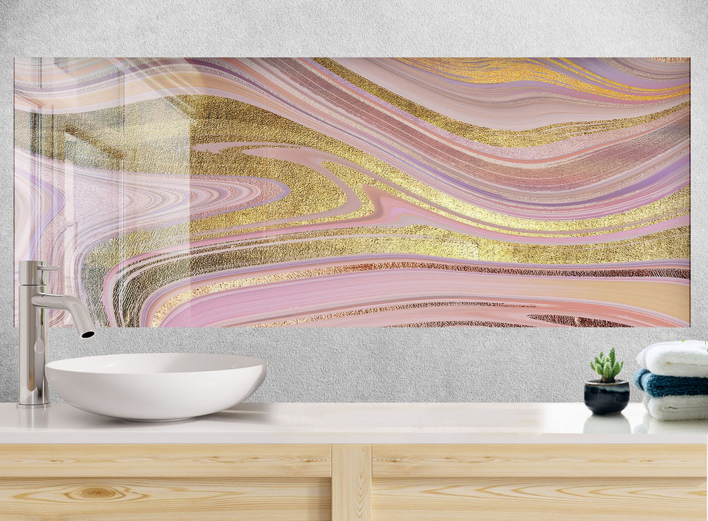 Abstract Tempered Glass Backsplash-BacksplashArtworks