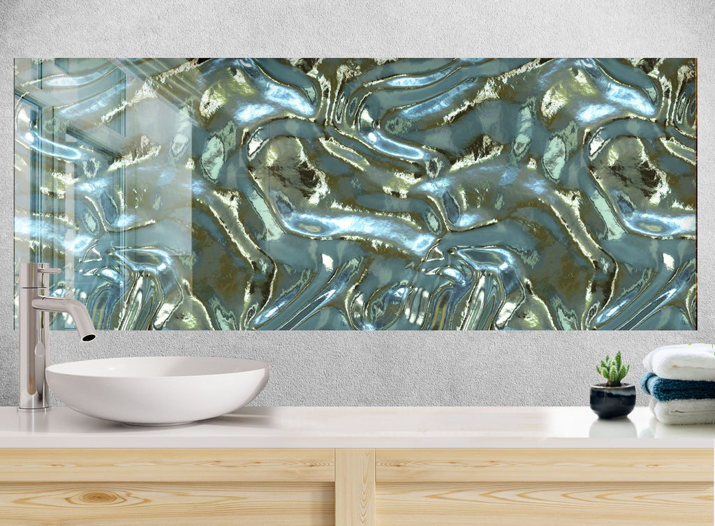 Abstract Tempered Glass Backsplash-BacksplashArtworks