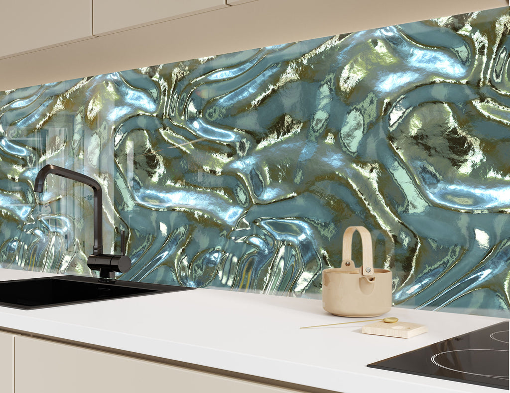 Abstract Tempered Glass Backsplash-BacksplashArtworks