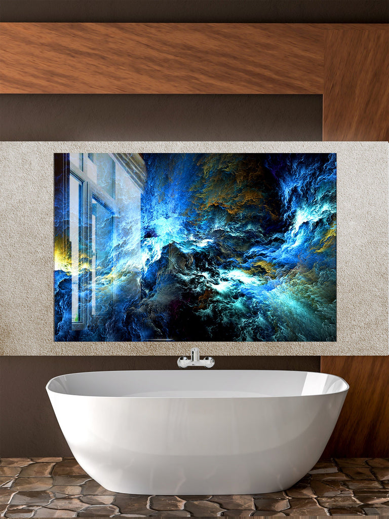 Abstract Tempered Glass Backsplash-BacksplashArtworks
