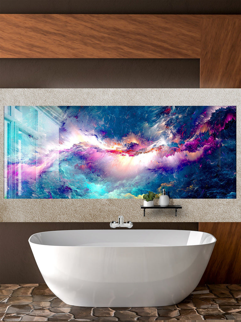 Abstract Tempered Glass Backsplash-BacksplashArtworks