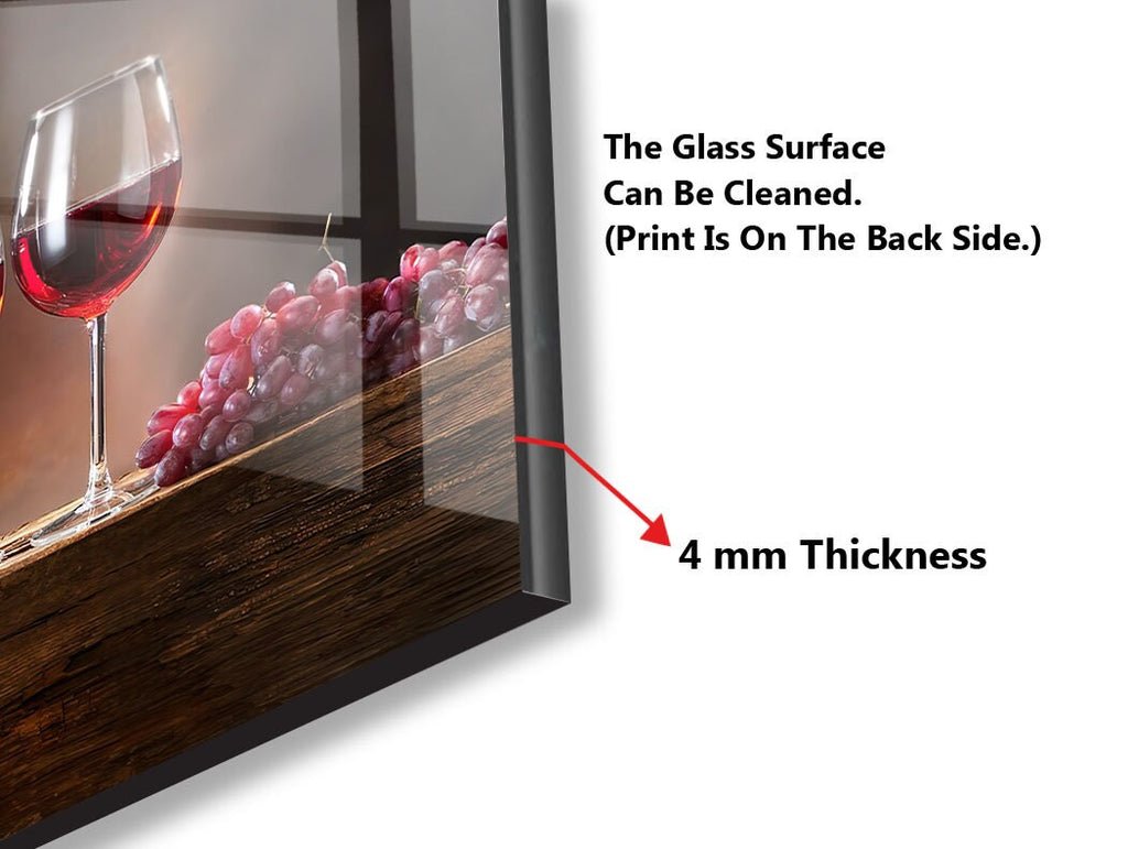 Rustic Wine & Barrel Glass Backsplash – Vineyard Red Wine Elegance-BacksplashArtworks