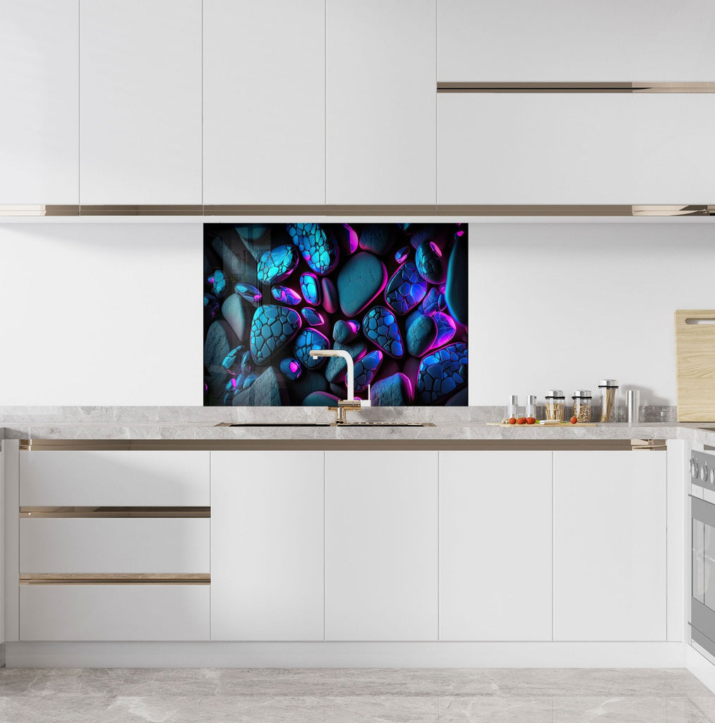 Zen Spa Stones Tempered Glass Backsplash-BacksplashArtworks