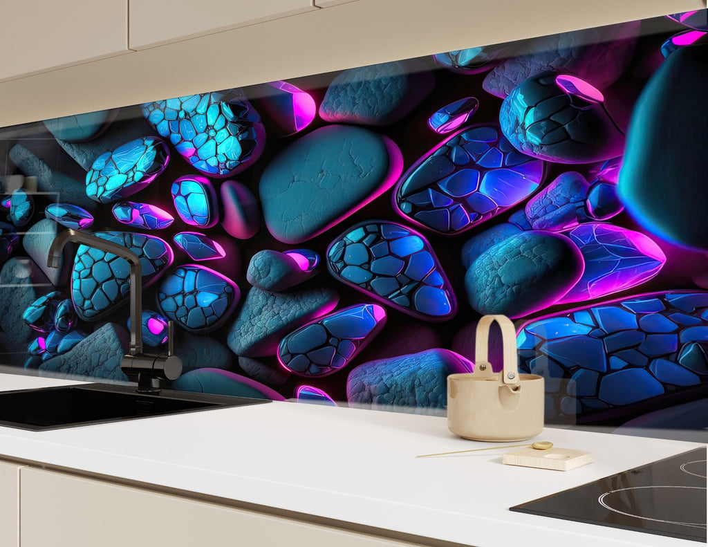 Zen Spa Stones Tempered Glass Backsplash-BacksplashArtworks
