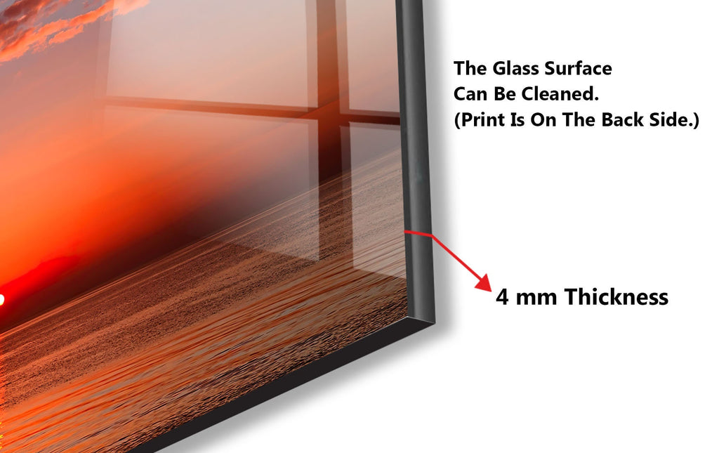 Fiery Sunset Serenity – Glass Kitchen Backsplash-BacksplashArtworks