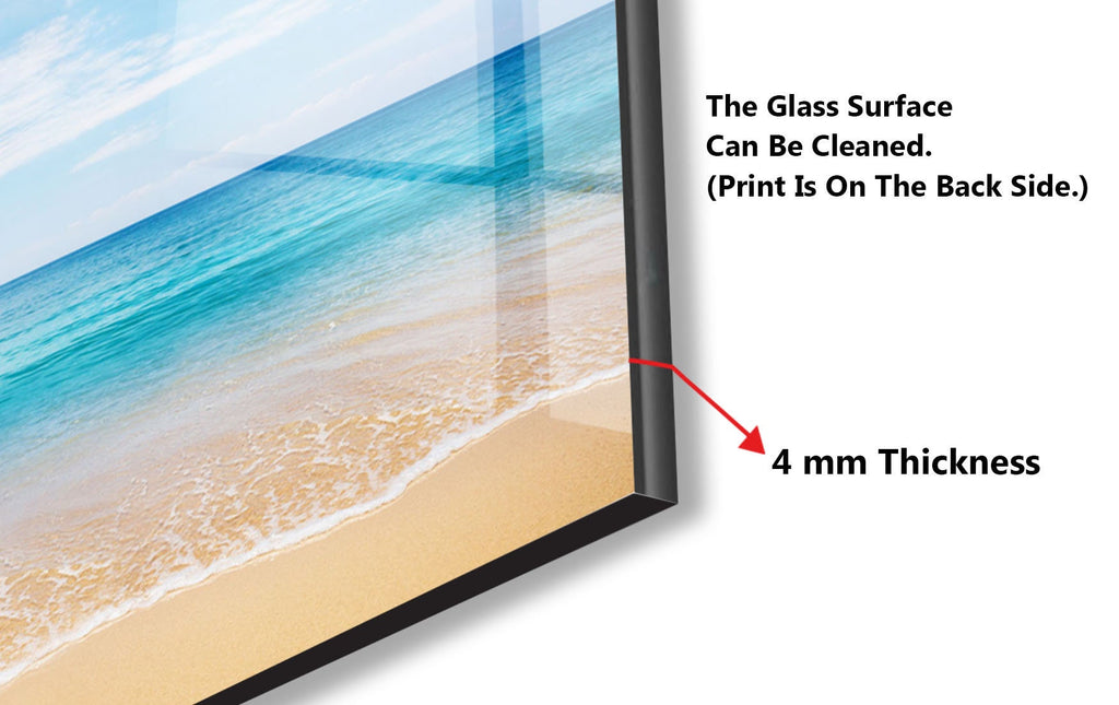 Tropical Ocean Landscape – Glass Kitchen Backsplash-BacksplashArtworks