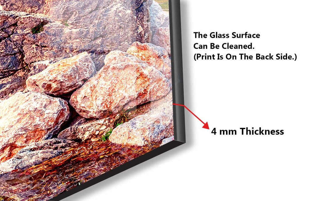 Majestic Mountain Lake – Glass Kitchen Backsplash-BacksplashArtworks