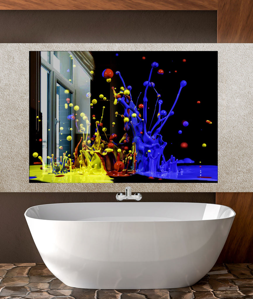 Abstract Tempered Glass Backsplash-BacksplashArtworks