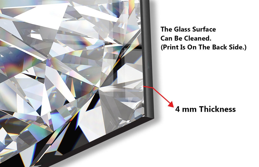 Luxury Diamond - Tempered Glass Kitchen Backsplash-BacksplashArtworks
