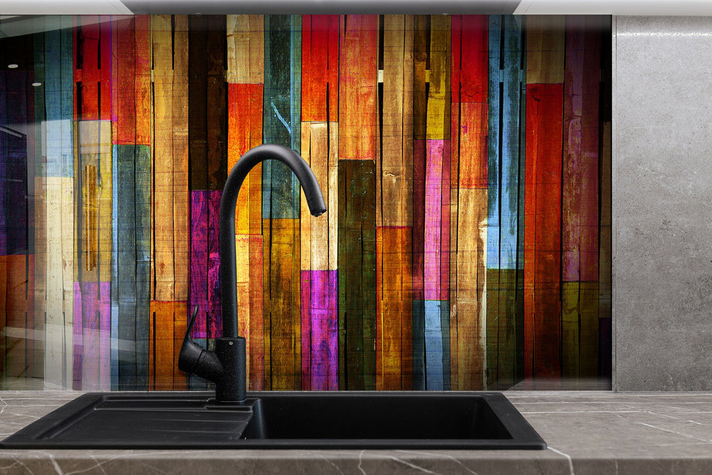 Color Fusion Vibrant - Glass Kitchen Backsplash-BacksplashArtworks