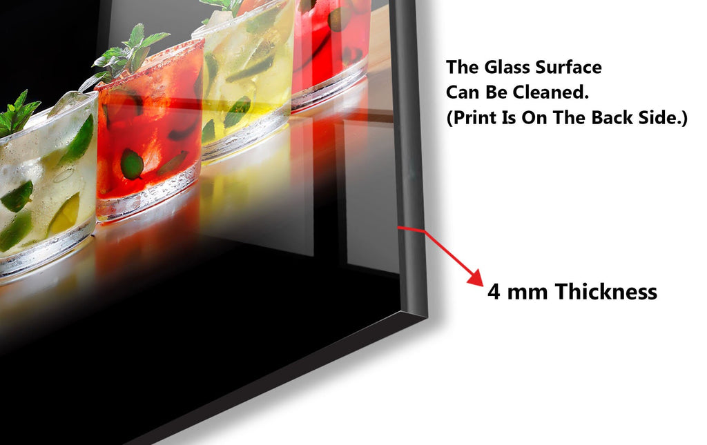 Vibrant Cocktail - Glass Kitchen Backsplash-BacksplashArtworks