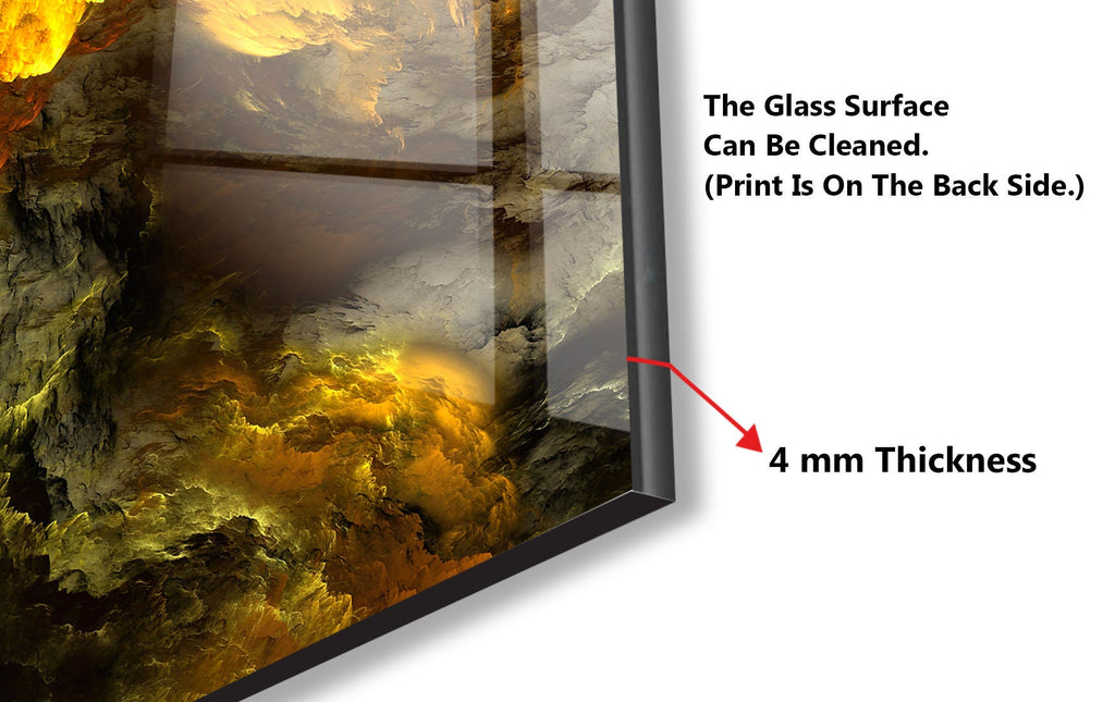 Fiery Storm - Glass Kitchen Backsplash-BacksplashArtworks